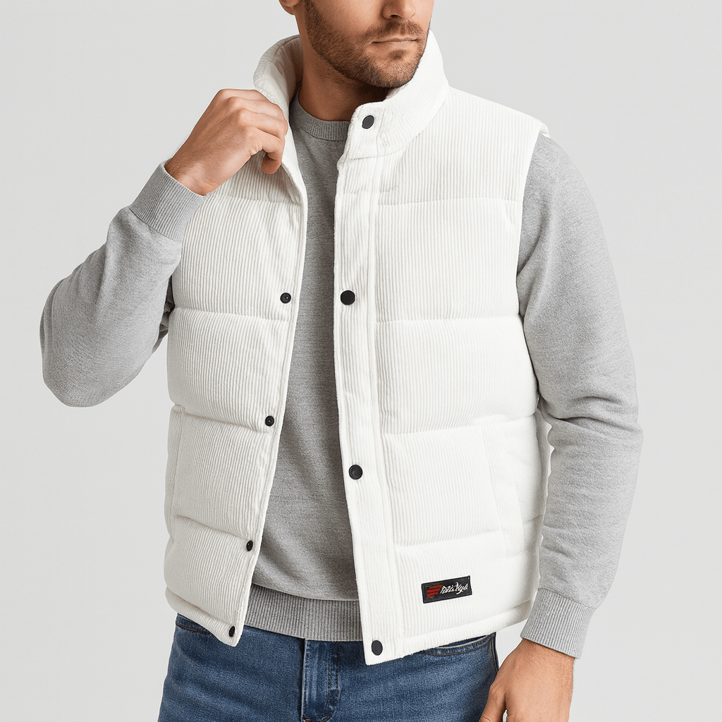 Soviska | Pikowana kamizelka z zamknięciem snap