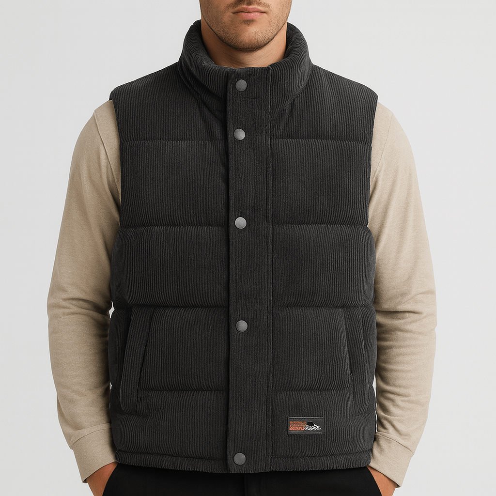 Soviska | Pikowana kamizelka z zamknięciem snap