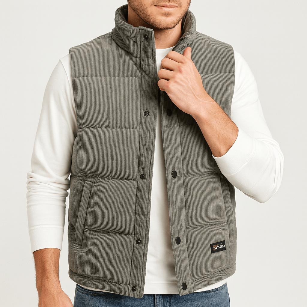 Soviska | Pikowana kamizelka z zamknięciem snap