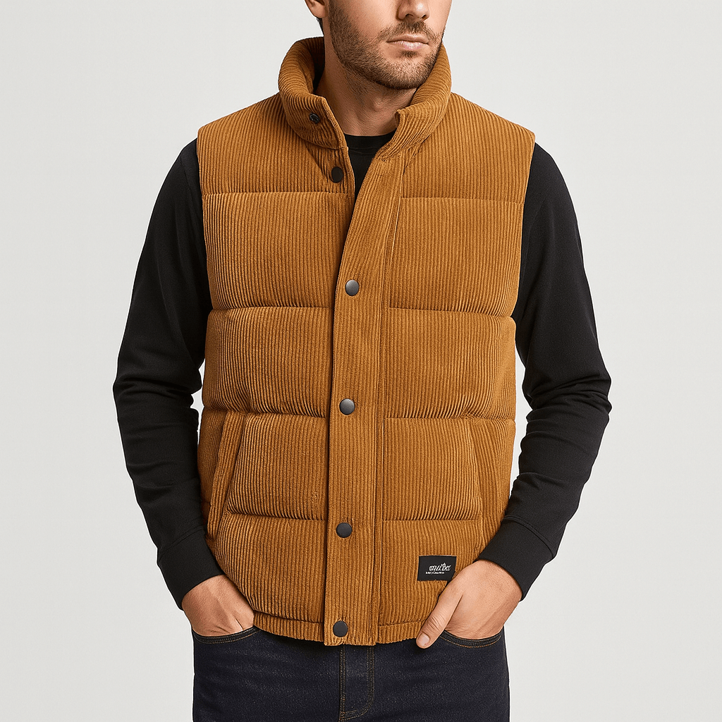 Soviska | Pikowana kamizelka z zamknięciem snap