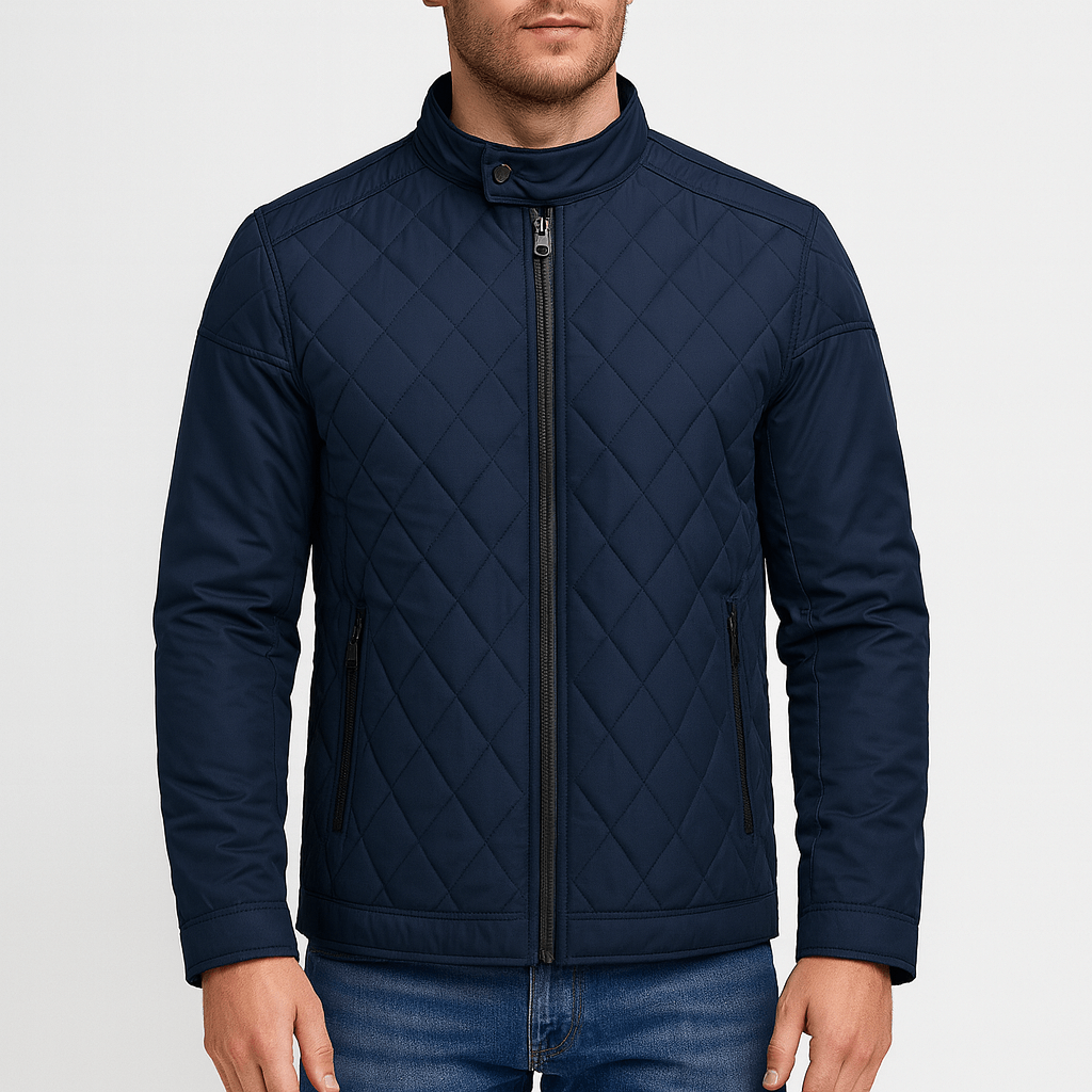 Soviska | Pikowana ocieplana kurtka z wysokim kołnierzem