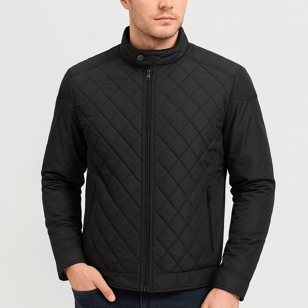 Soviska | Pikowana ocieplana kurtka z wysokim kołnierzem