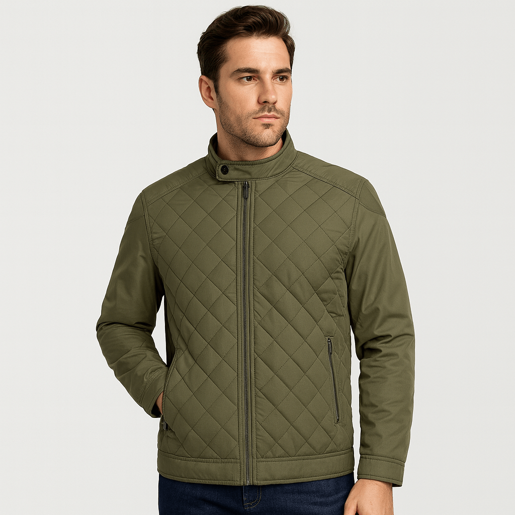 Soviska | Pikowana ocieplana kurtka z wysokim kołnierzem