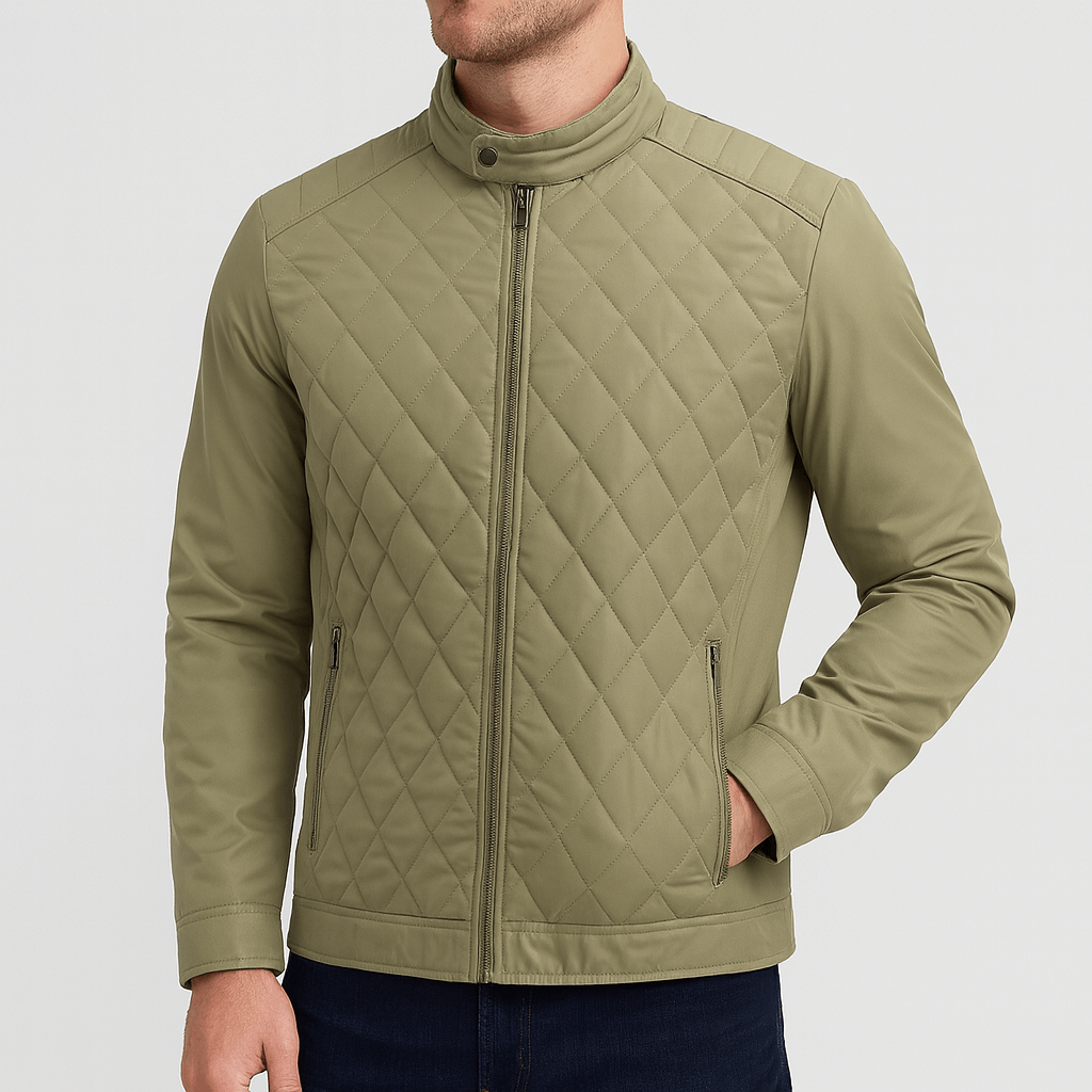 Soviska | Pikowana ocieplana kurtka z wysokim kołnierzem