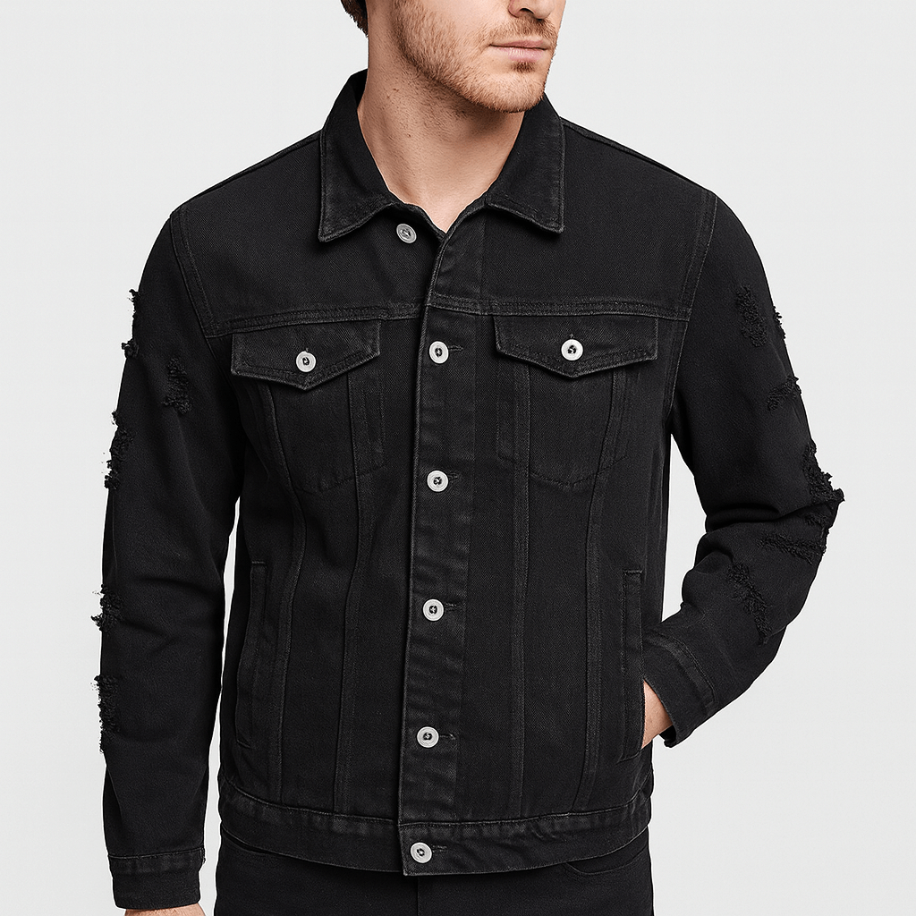 Soviska | Postarzana kurtka dżinsowa