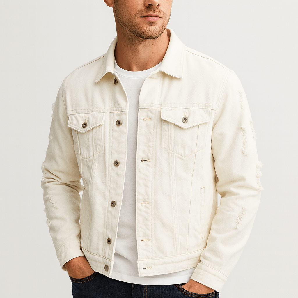 Soviska | Postarzana kurtka dżinsowa