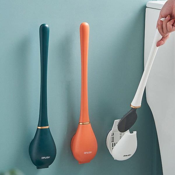Soviska | Silikonowa szczotka do WC z uchwytem ściennym