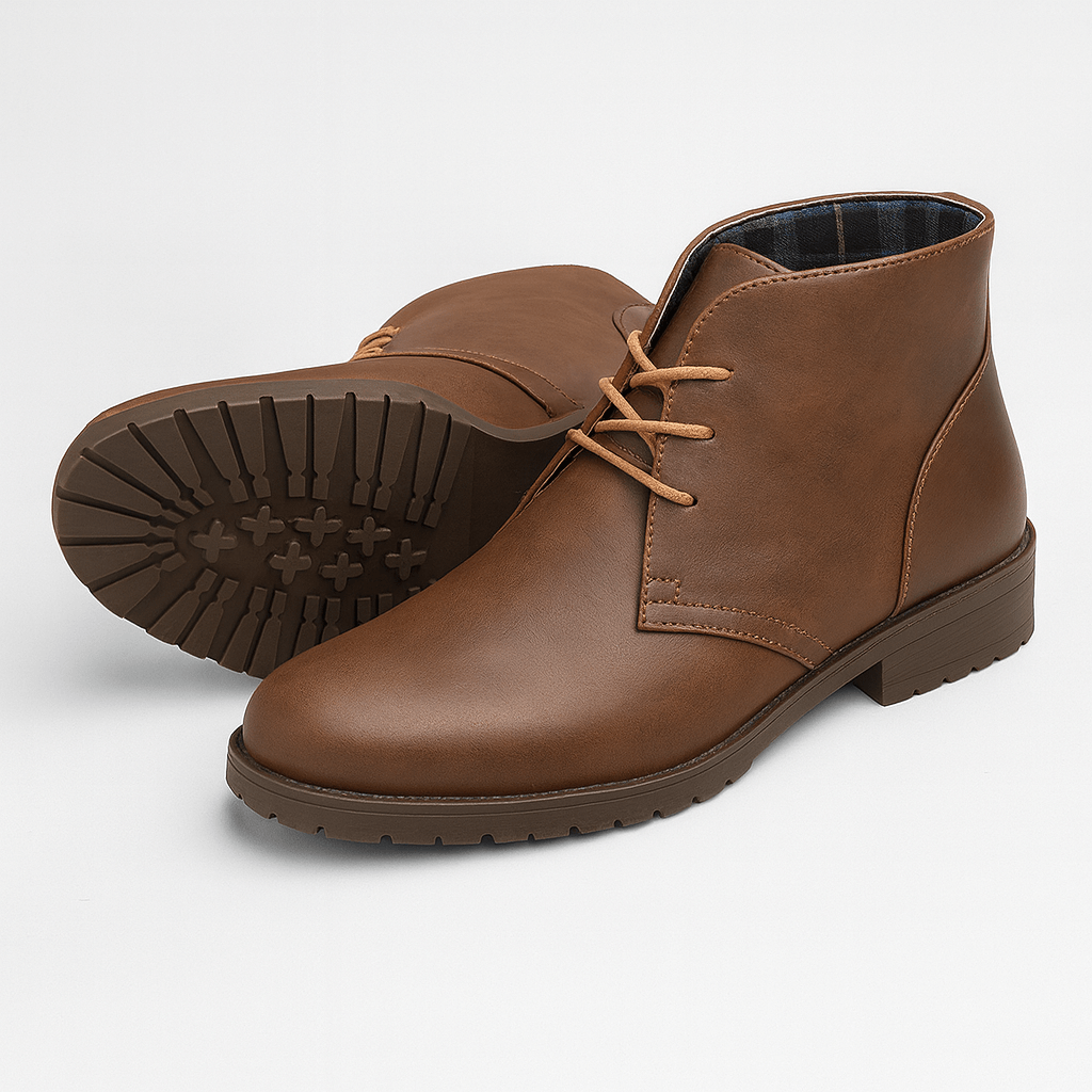 Soviska | Skórzane botki retro z naturalnej skóry