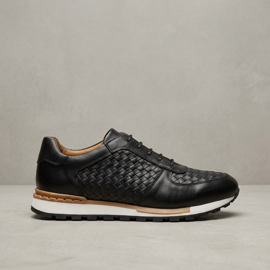 Soviska | Skórzane sneakersy plecione