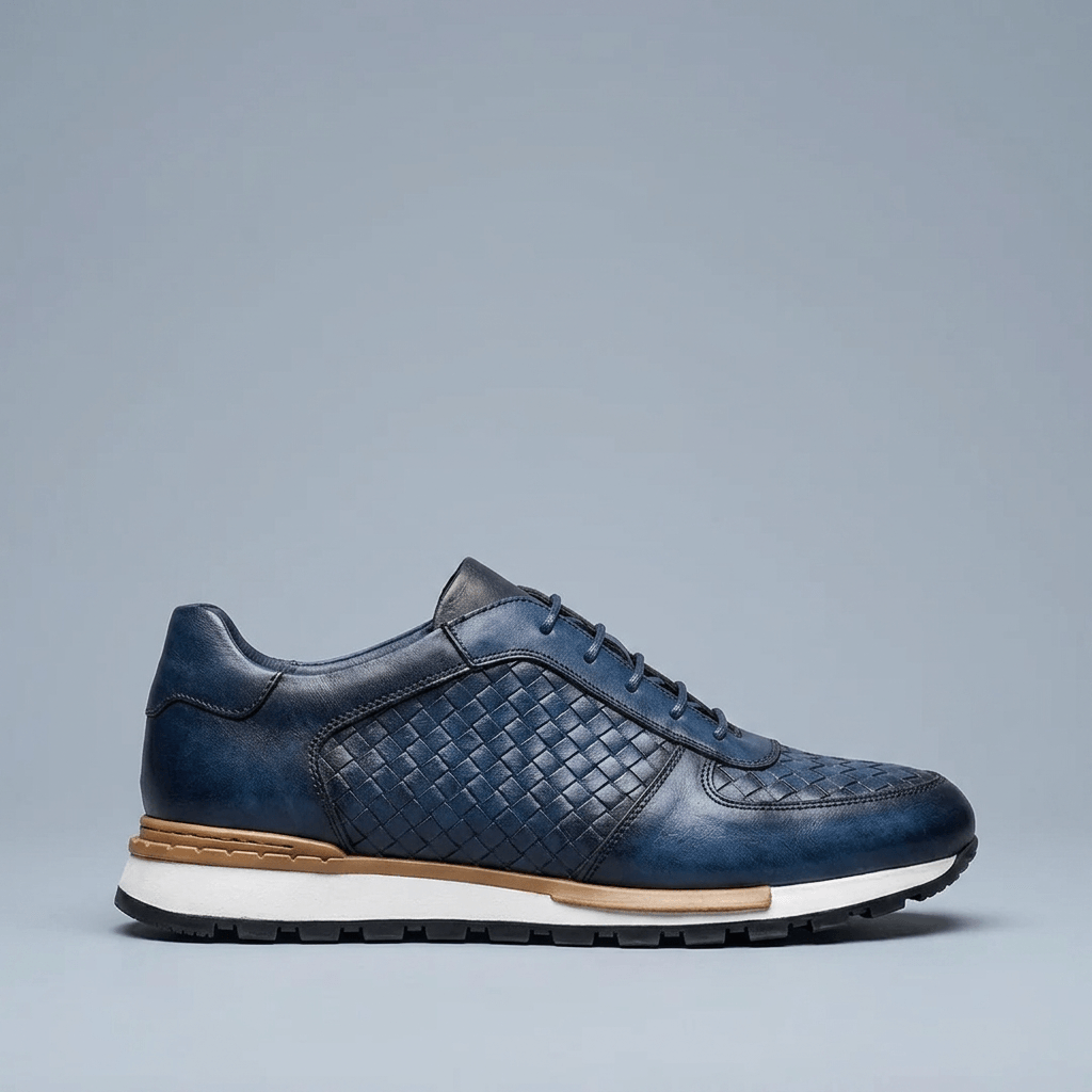 Soviska | Skórzane sneakersy plecione