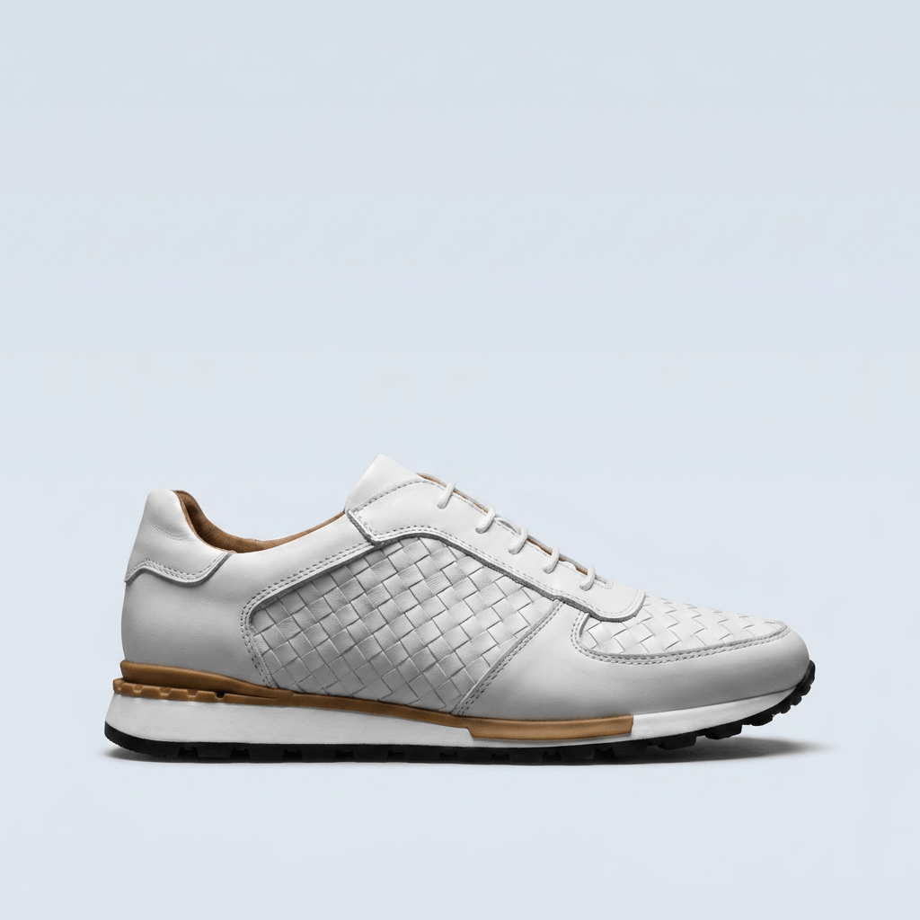 Soviska | Skórzane sneakersy plecione