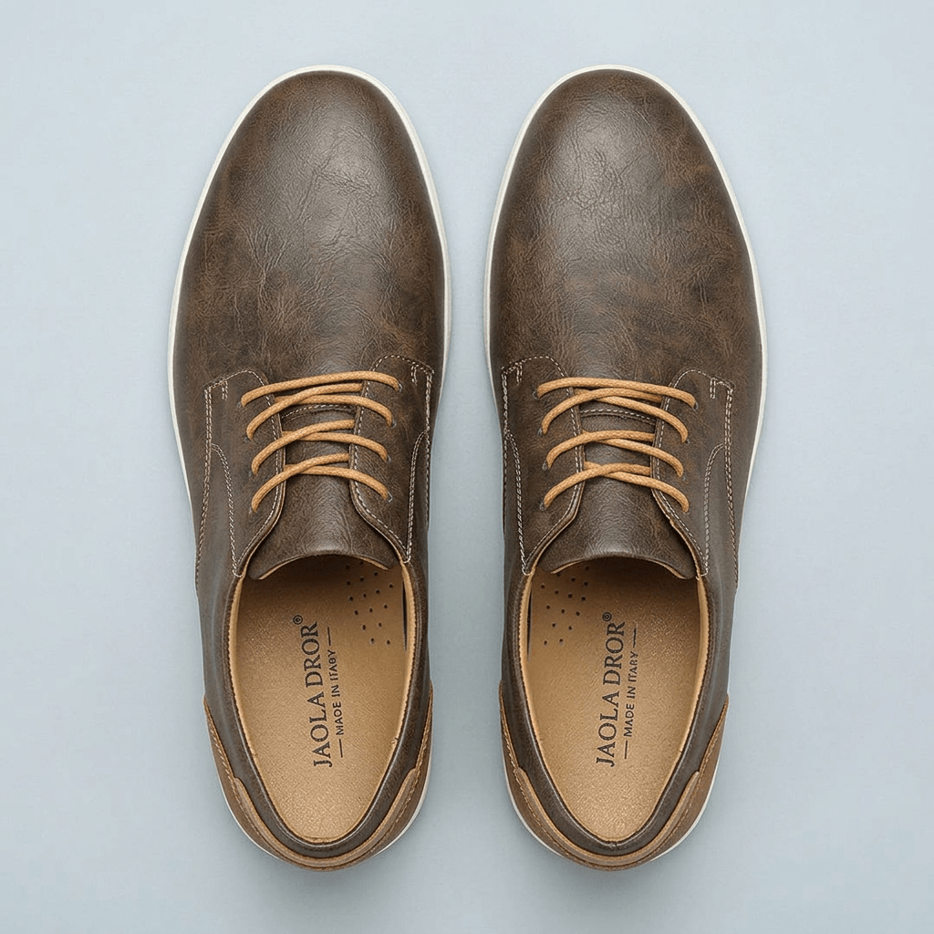 Soviska | Skórzane sneakersy z miękką wyściółką