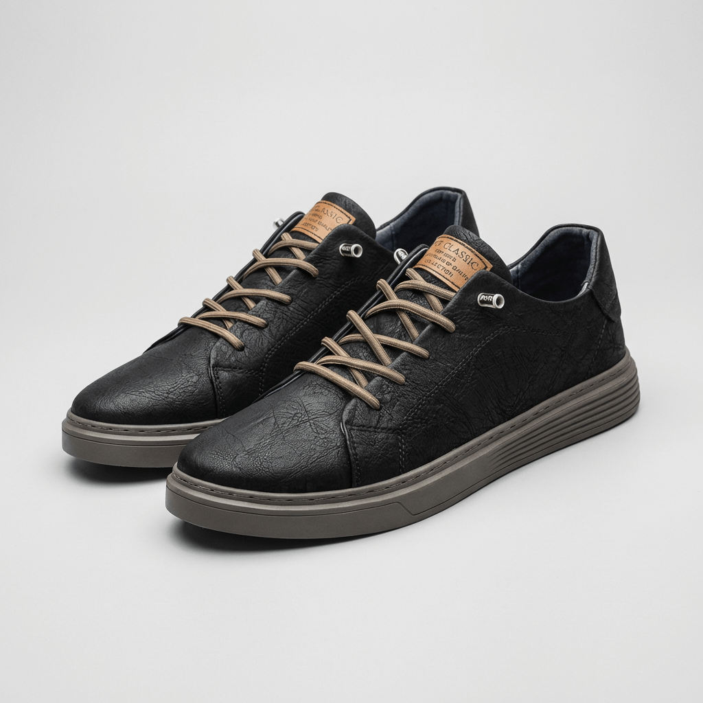 Soviska | Skórzane trampki z amortyzowaną wkładką