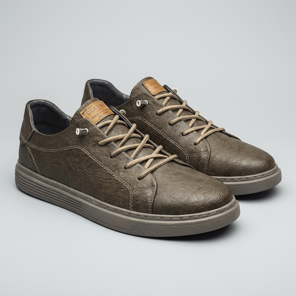 Soviska | Skórzane trampki z amortyzowaną wkładką