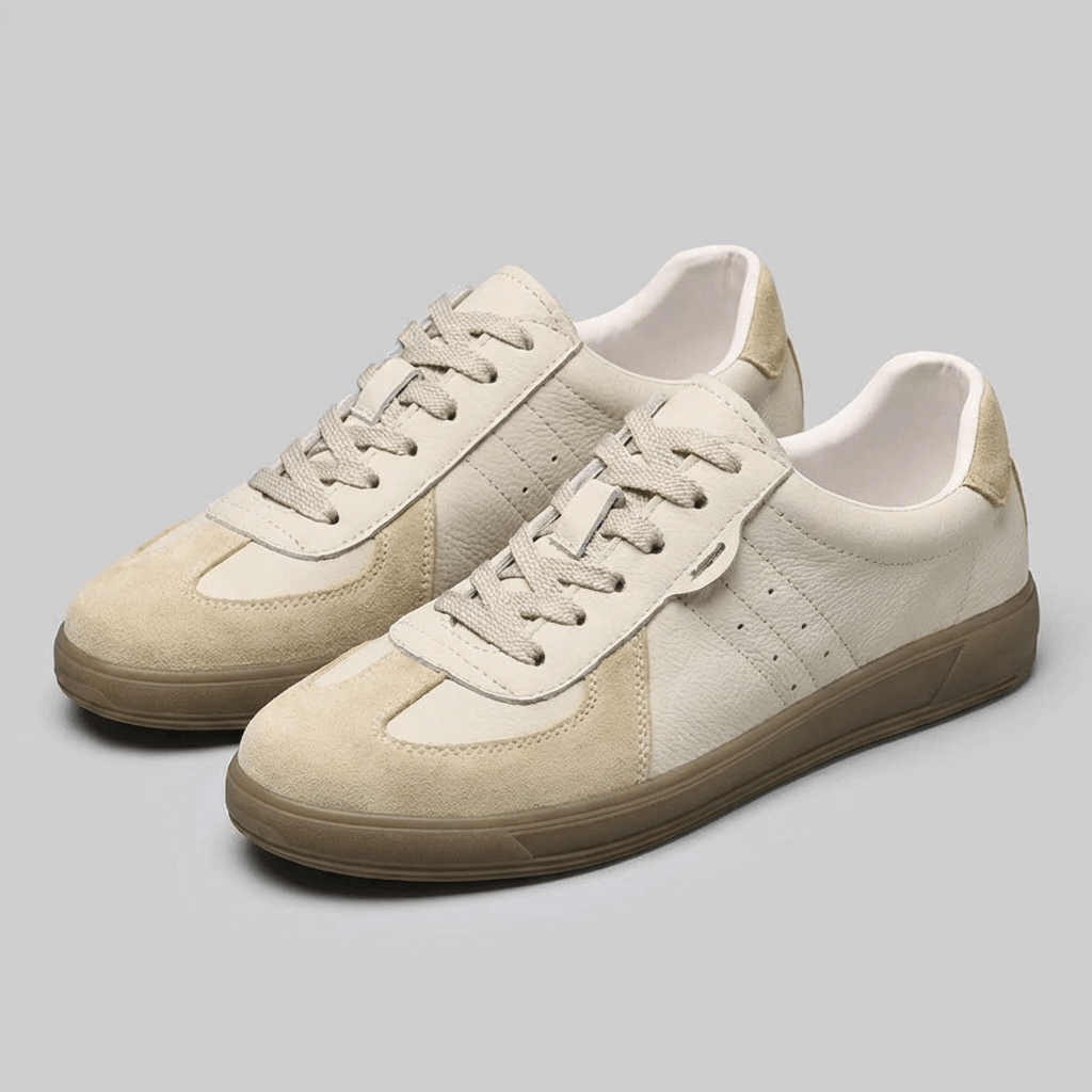 Soviska | Skórzane trampki z gumową podeszwą