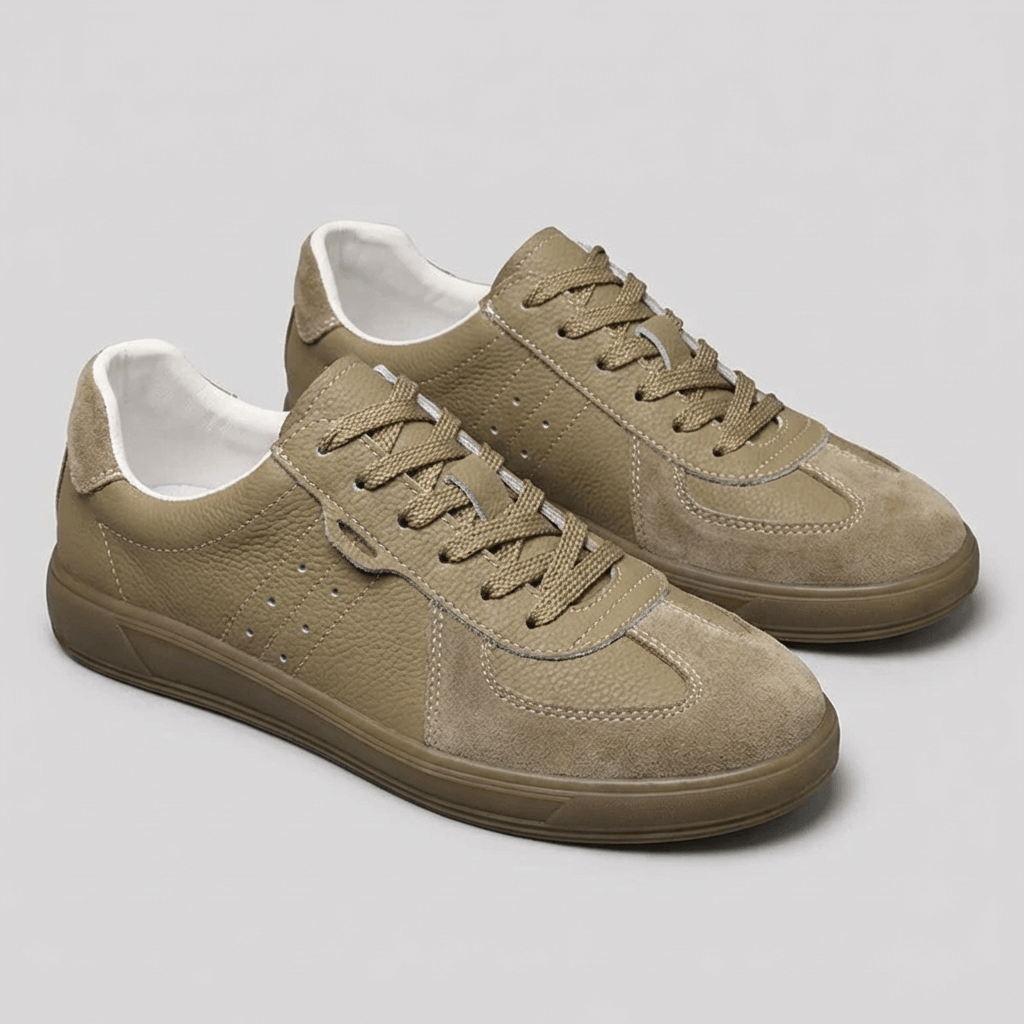 Soviska | Skórzane trampki z gumową podeszwą