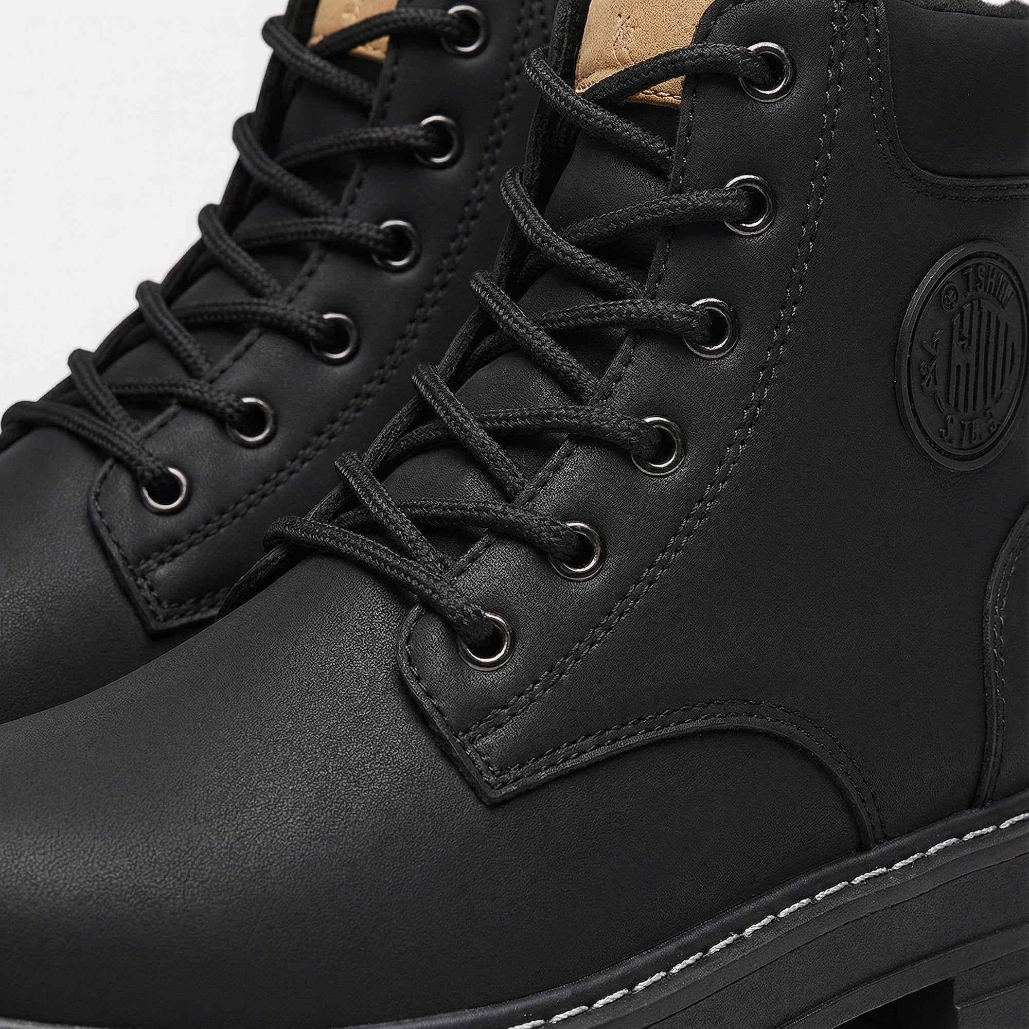 Soviska | Skórzane trapery zimowe z ociepleniem