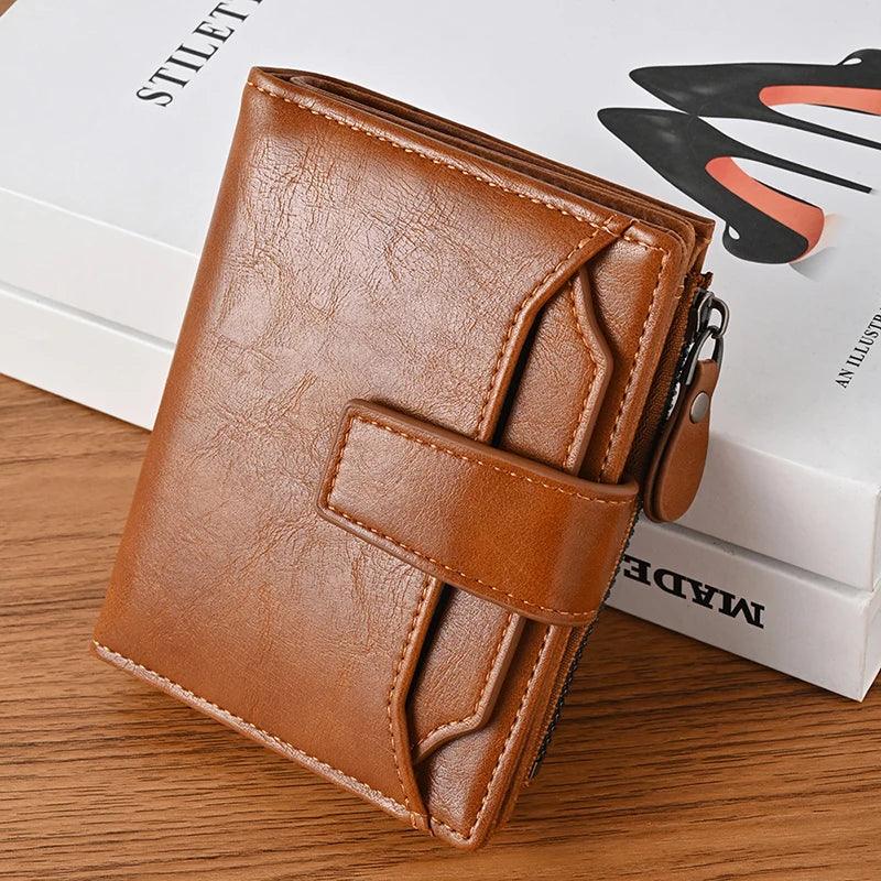 Soviska | Skórzany portfel z przegródkami