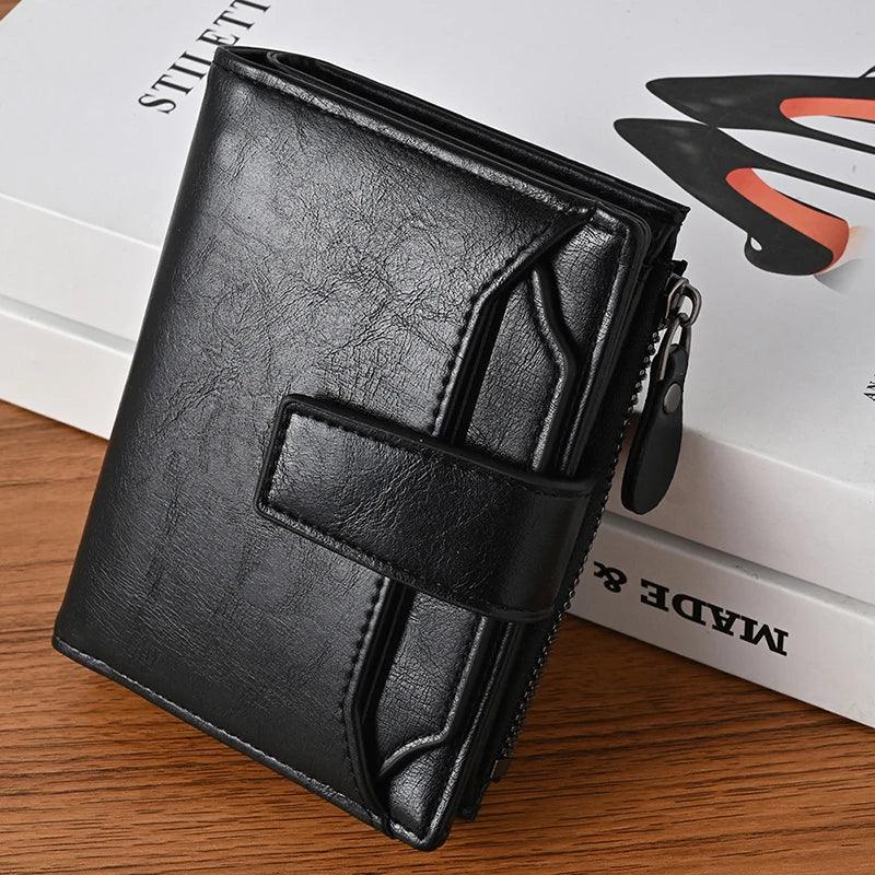 Soviska | Skórzany portfel z przegródkami