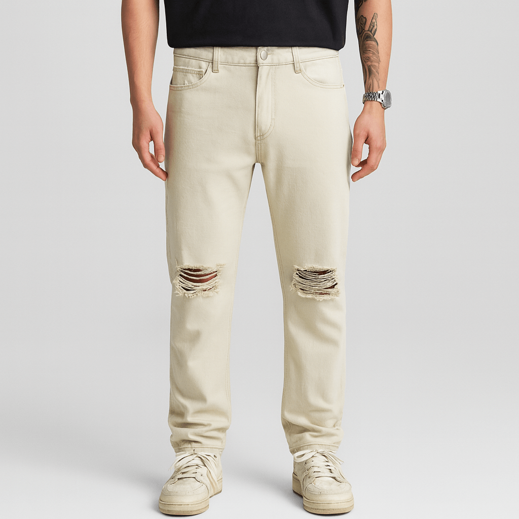 Soviska | Slim fit czarne dżinsy z prostą nogawką