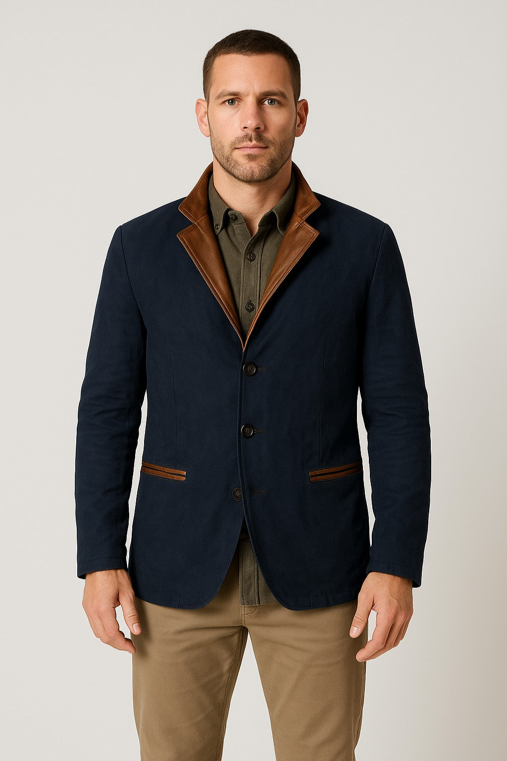 Soviska | Strukturalny krój zamszowej kurtki