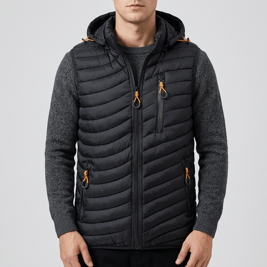 Soviska | Stylowa kamizelka puchowa z odpinanym kapturem