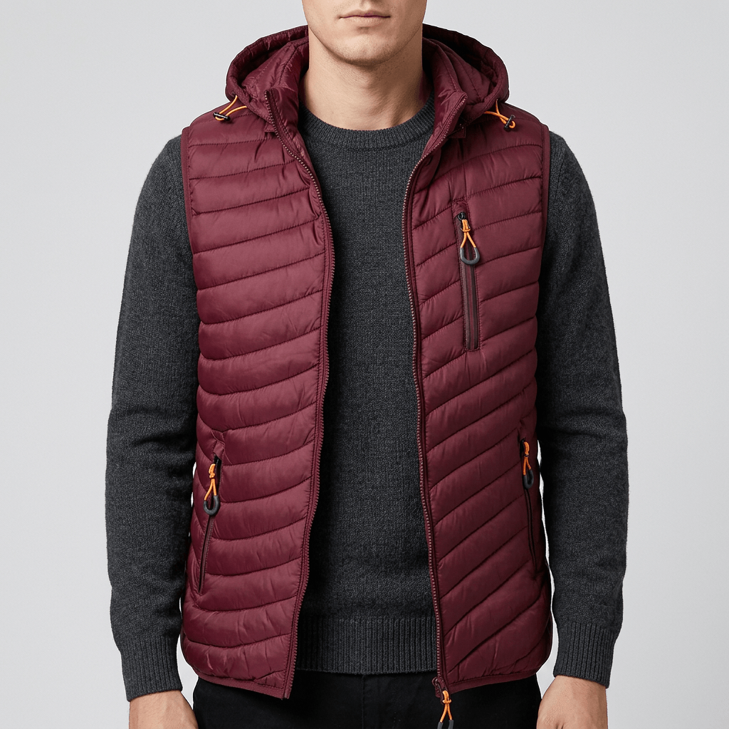 Soviska | Stylowa kamizelka puchowa z odpinanym kapturem