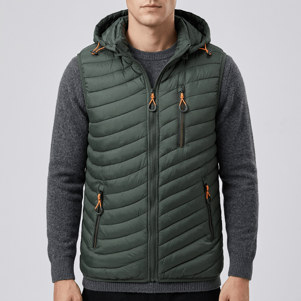 Soviska | Stylowa kamizelka puchowa z odpinanym kapturem