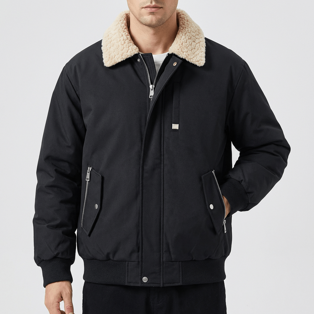 Soviska | Stylowa kurtka bomberka z kołnierzem