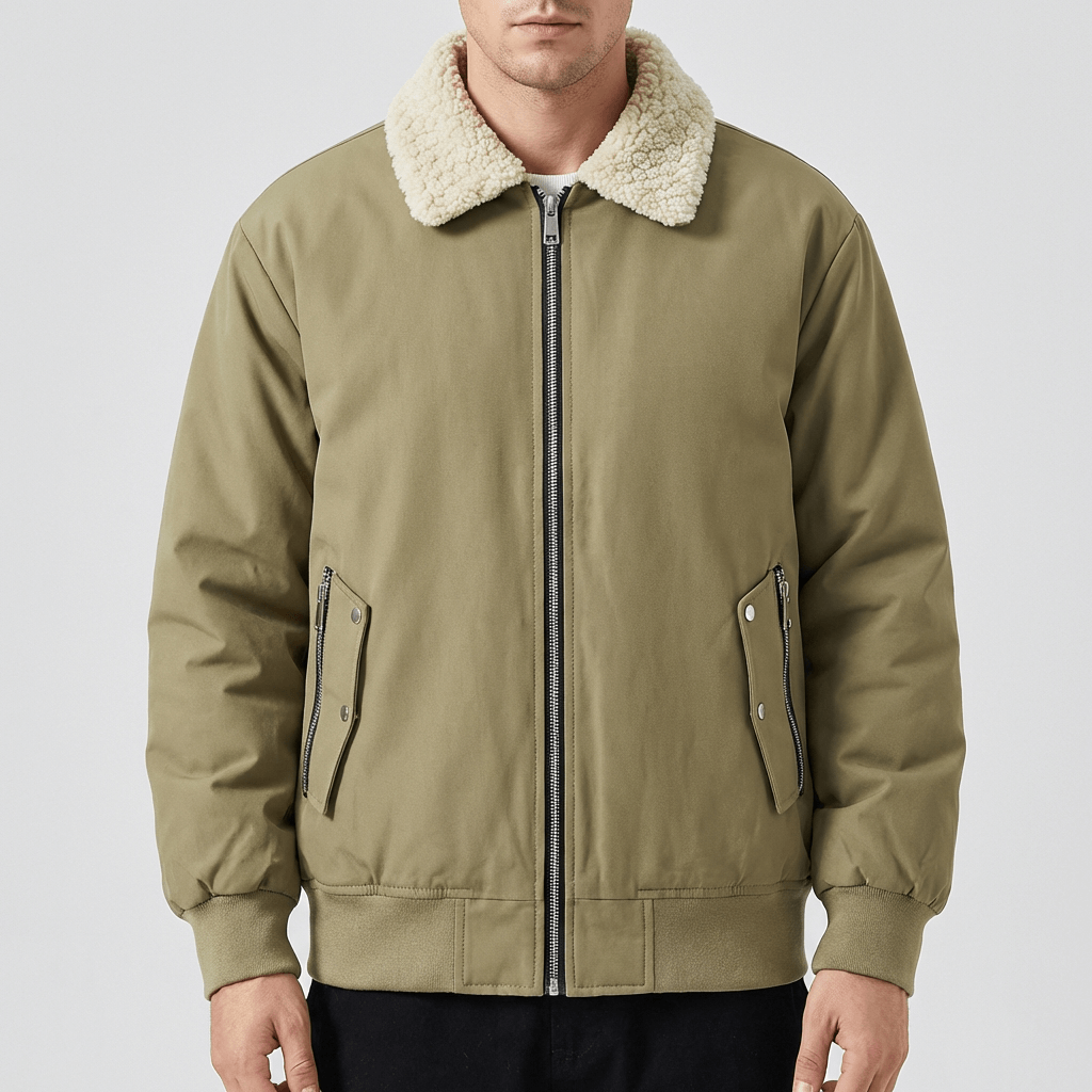 Soviska | Stylowa kurtka bomberka z kołnierzem