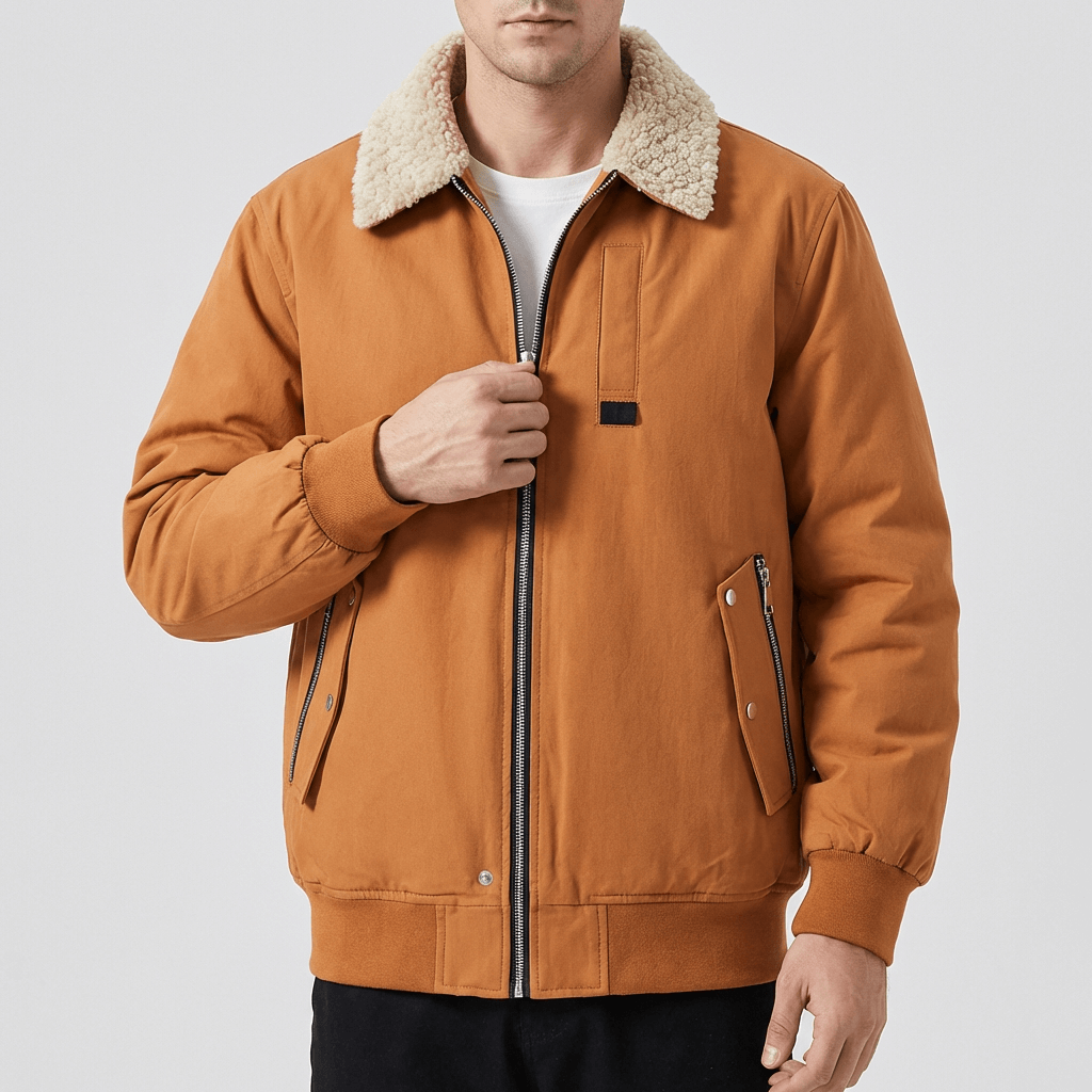 Soviska | Stylowa kurtka bomberka z kołnierzem