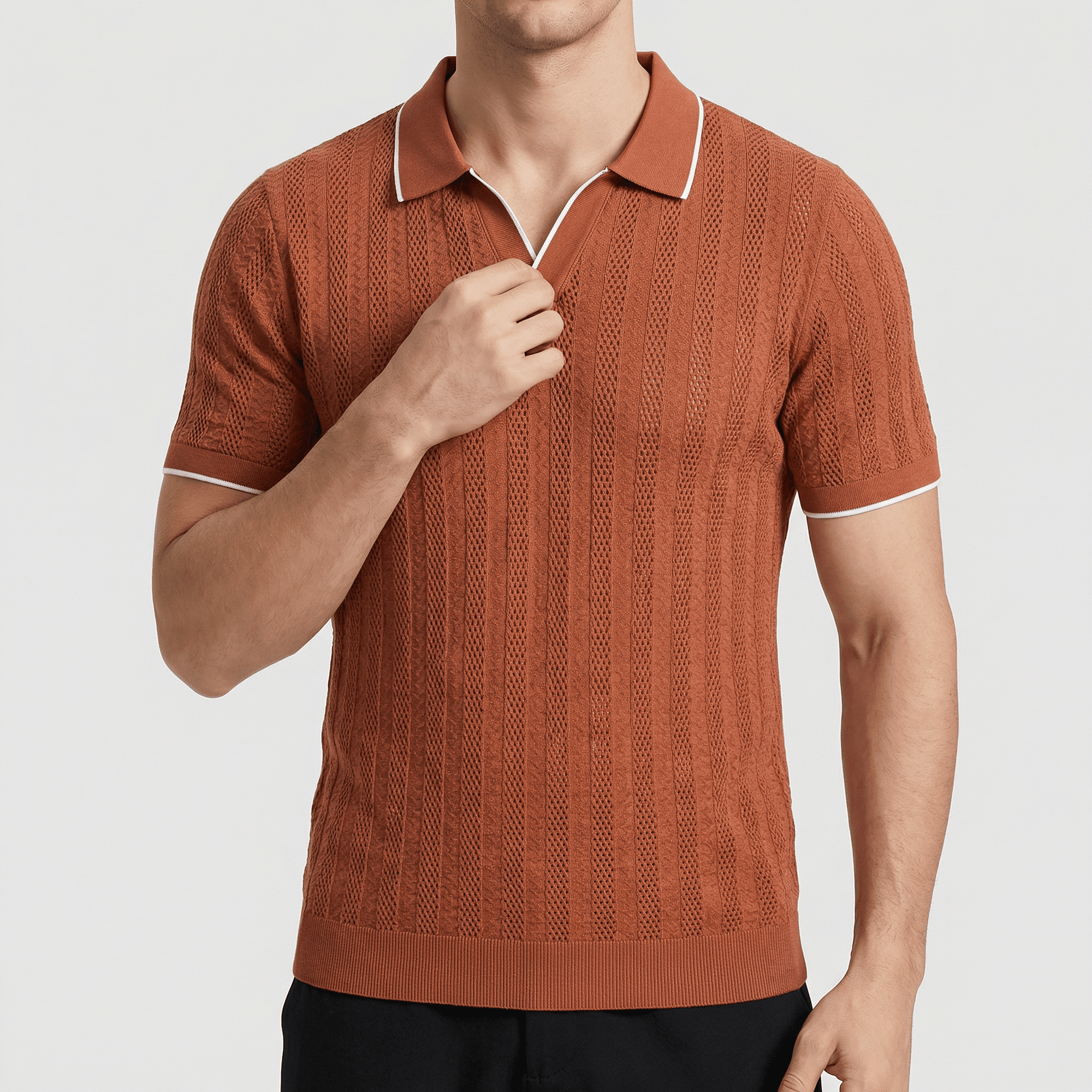 Soviska | Stylowa, przewiewna, dzianinowa koszulka polo