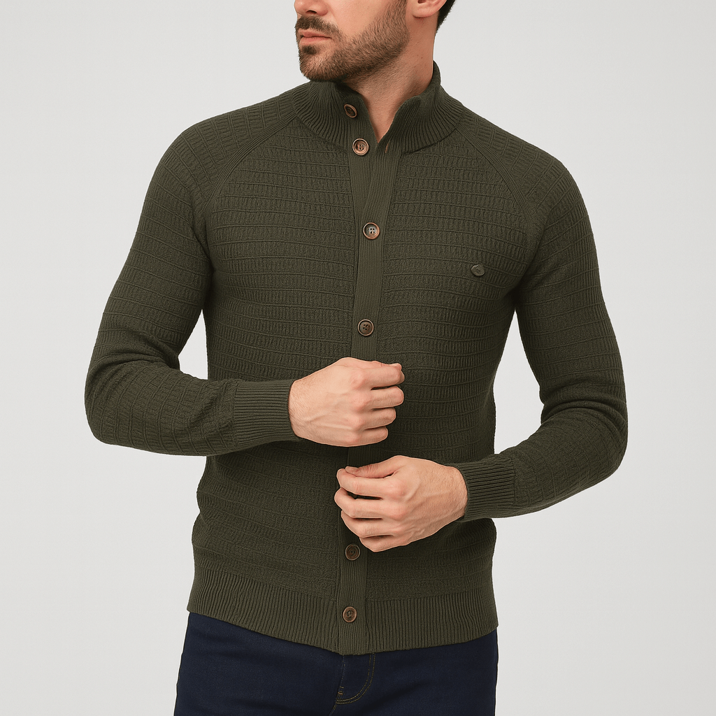 Soviska | Stylowy kardigan z kołnierzykiem i luźnym krojem