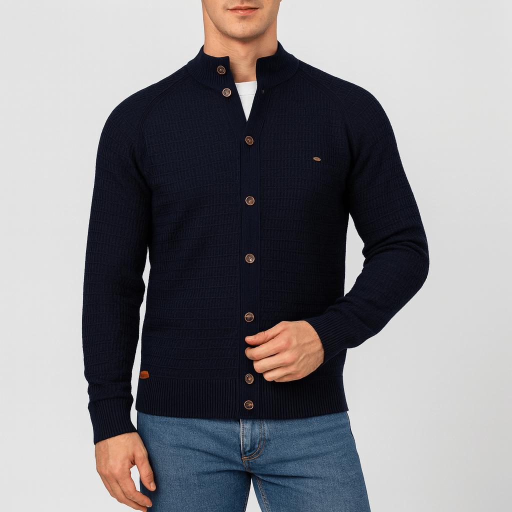 Soviska | Stylowy kardigan z kołnierzykiem i luźnym krojem