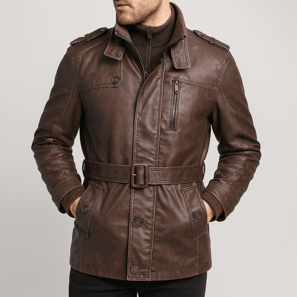 Soviska | Stylowy trencz z pluszową podszewką