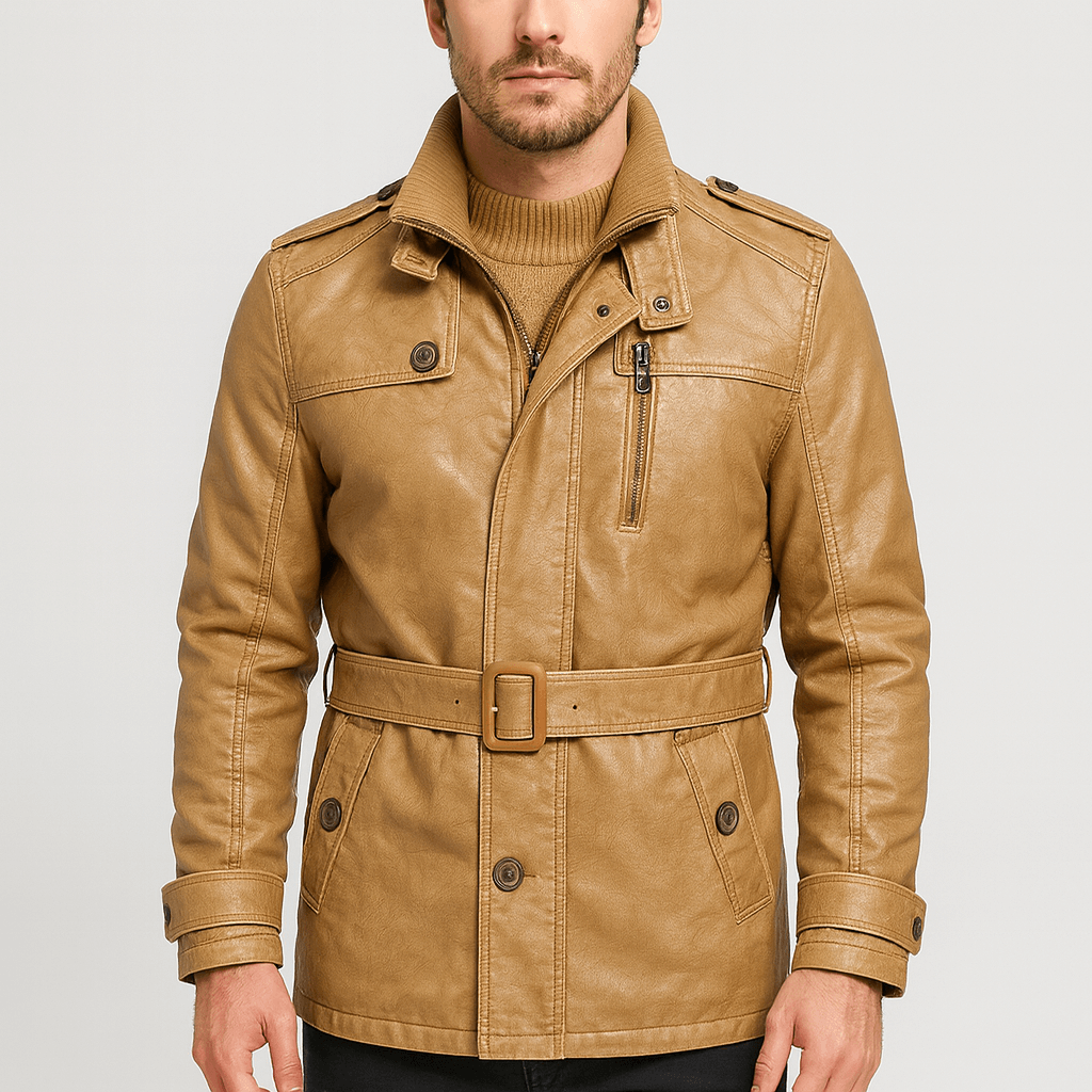 Soviska | Stylowy trencz z pluszową podszewką