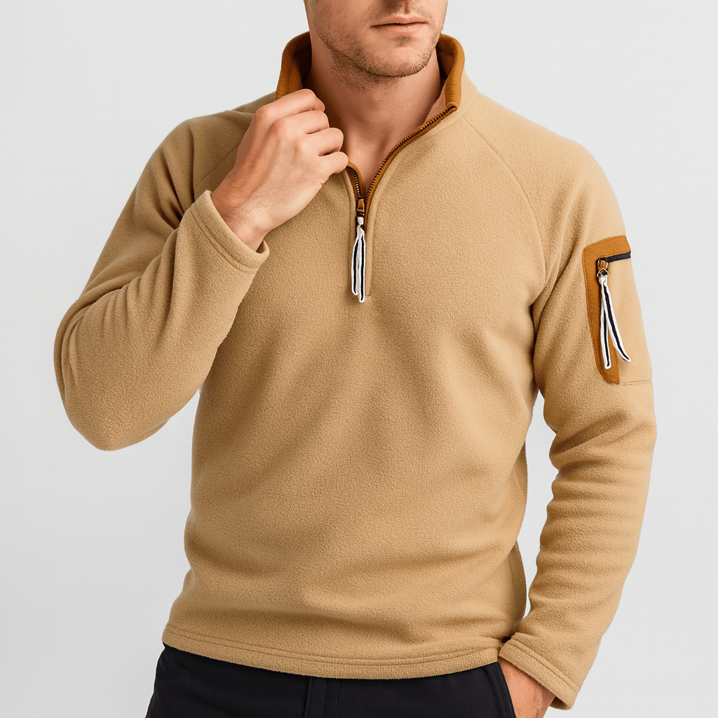 Soviska | Sweter z zamkiem i stójką