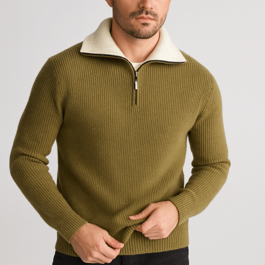 Soviska | Sweter ze stójką i zamkiem