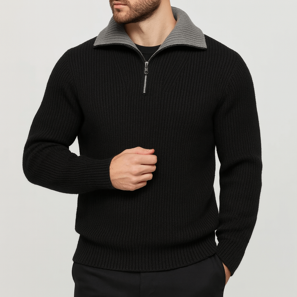 Soviska | Sweter ze stójką i zamkiem