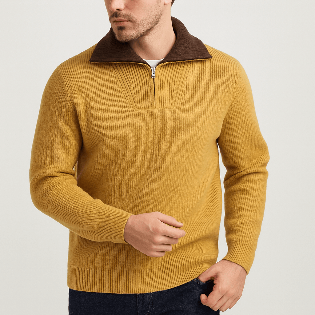 Soviska | Sweter ze stójką i zamkiem