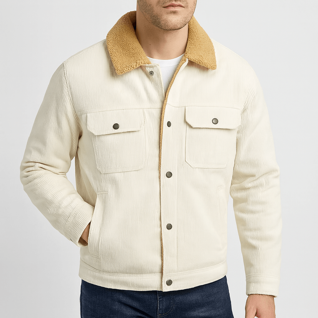 Soviska | Sztruksowa kurtka zimowa z polarem