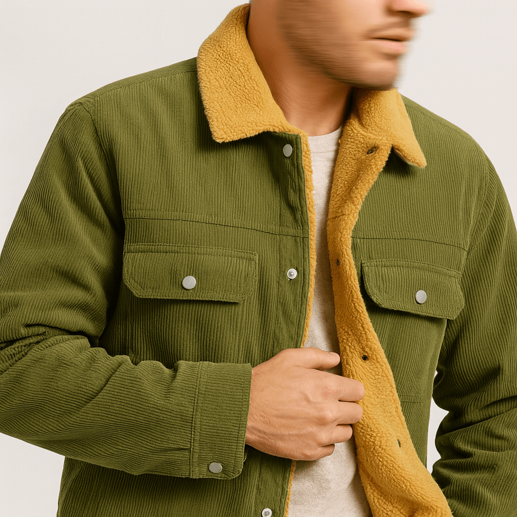 Soviska | Sztruksowa kurtka zimowa z polarem