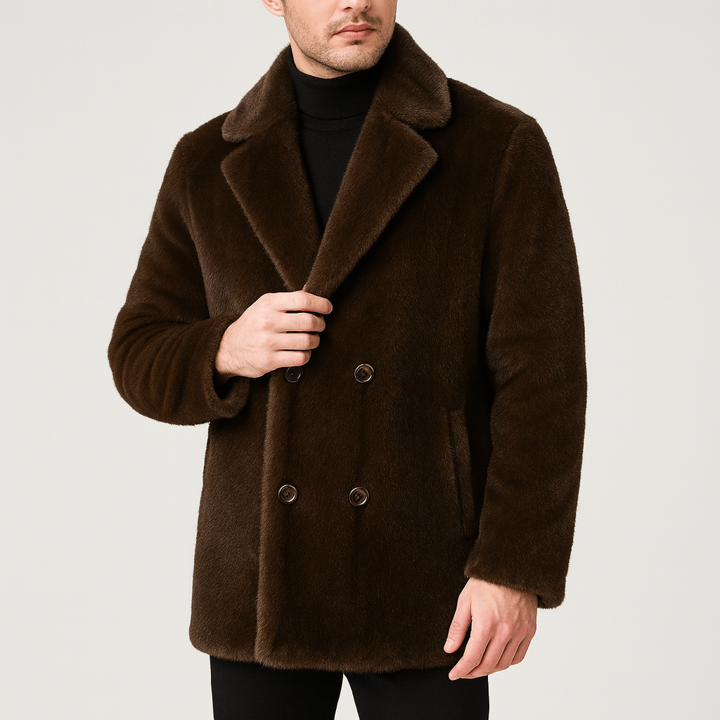 Soviska | Sztuczne futro z dwurzędowym zapięciem