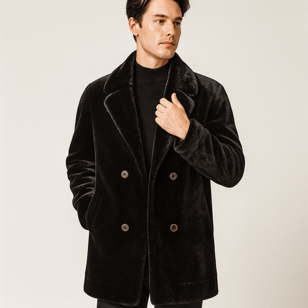 Soviska | Sztuczne futro z dwurzędowym zapięciem