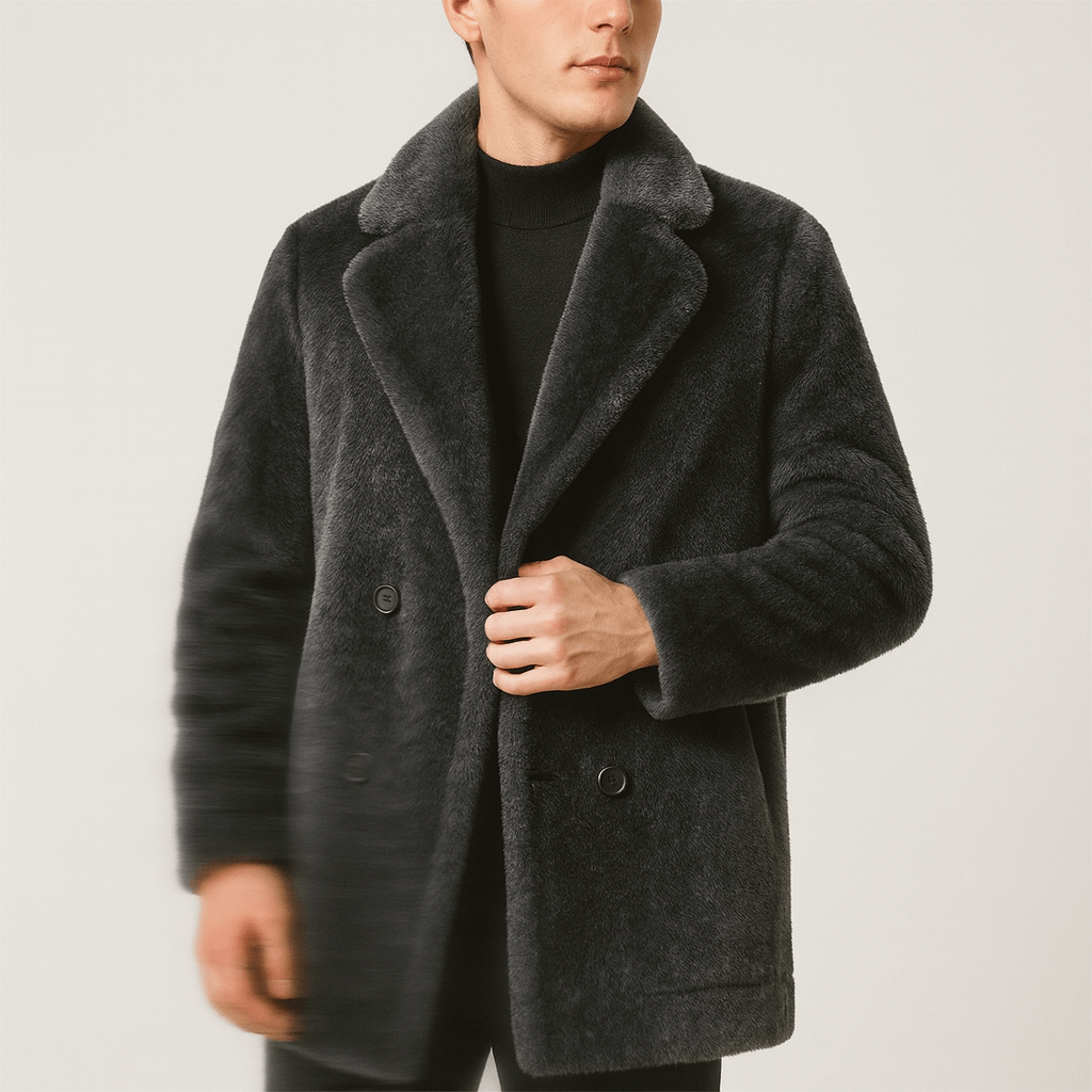 Soviska | Sztuczne futro z dwurzędowym zapięciem