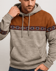 Soviska | Vintage inspired hoodie z wzorem na piersi i rękawach
