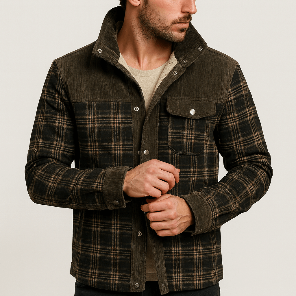 Soviska | Wełniana kurtka w kratę