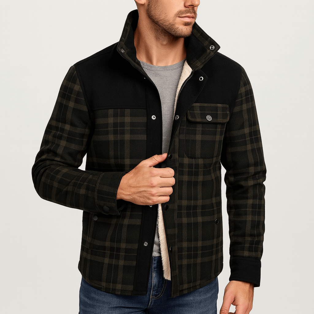 Soviska | Wełniana kurtka w kratę