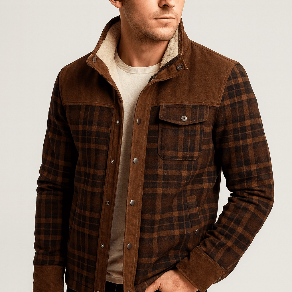 Soviska | Wełniana kurtka w kratę