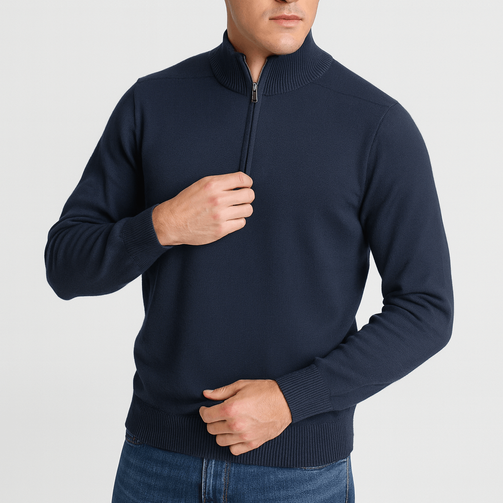 Soviska | Wełniany sweter z zamkiem